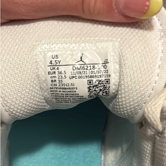 Air Jordan White Sneakers with Multicolored Accents - Picture 4 of 4